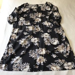 Dark Grey Floral Shift Dress from Old Navy
